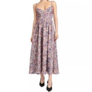 En Saison Elderberry Midi Dress in Charcoal Berry